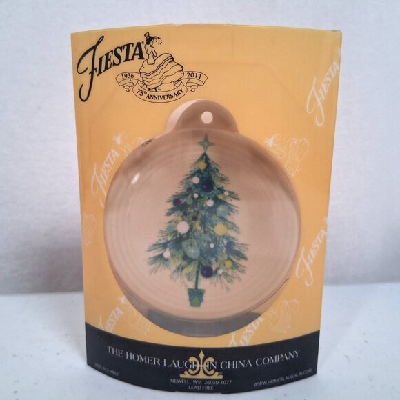 Homer Laughlin Other - Homer Laughlin Fiesta Christmas Tree Ornament Ivory 75th Anniversary #761 2012